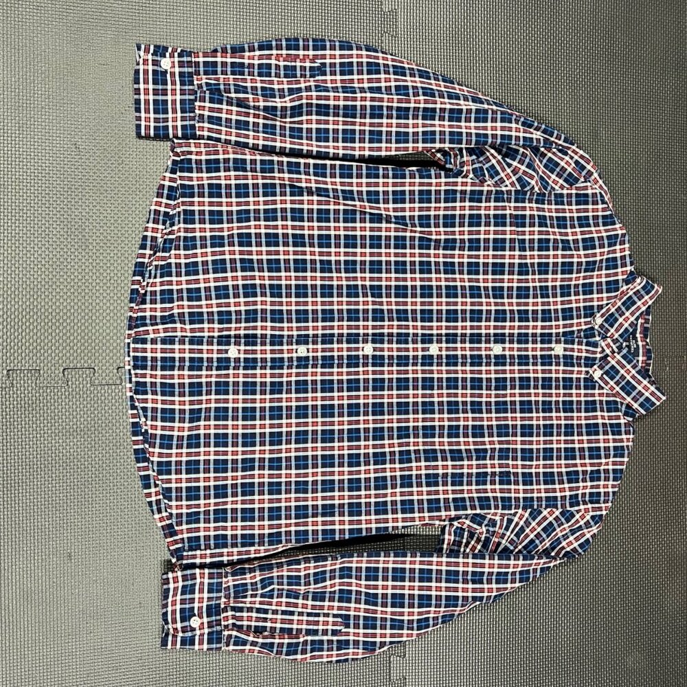 J.Crew Mens Slim Untucked Flex Washed Button-Down Shirt Medium Plaid Cotton